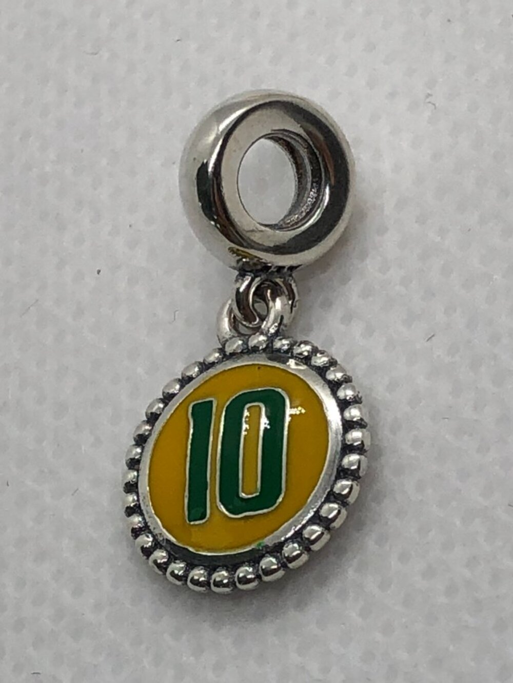 ✨ ✨Pandora Brazil #10 Soccer Dangle Charm